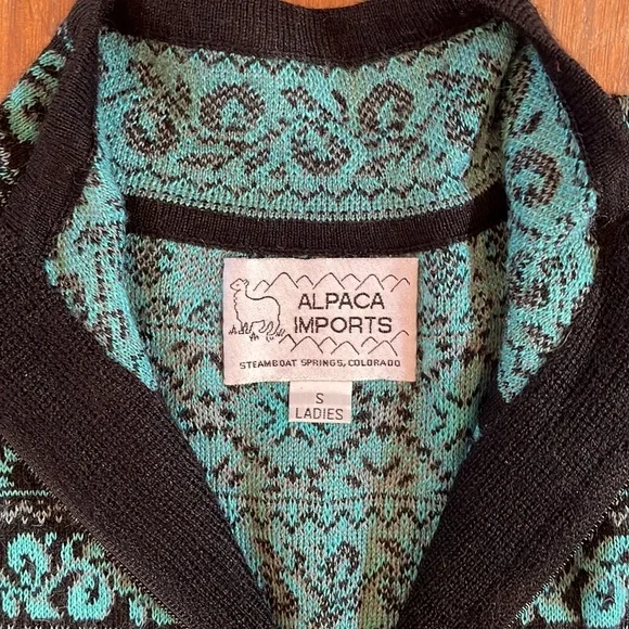 Alpaca Imports zip neck sweater size S - Picture 3 of 6